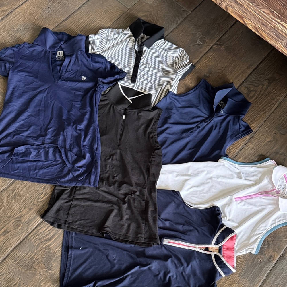 SIX LIKE NEW GOLF SHIRTS